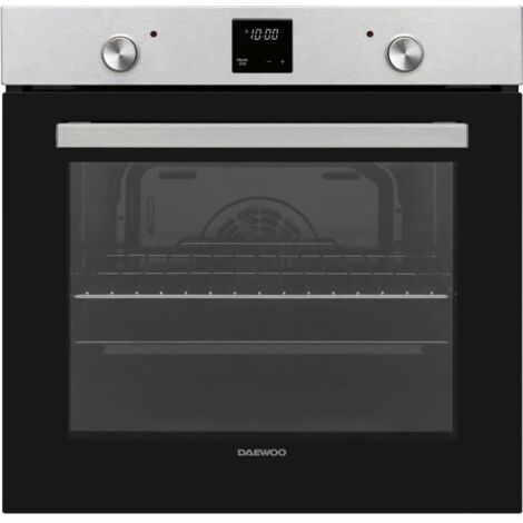Four encastrable - Pyrolyse - Chaleur pulsée - DAEWOO - BO7PR28MINM - Inox - Porte froide - 59,5 x 57,5 x 59,5 cm