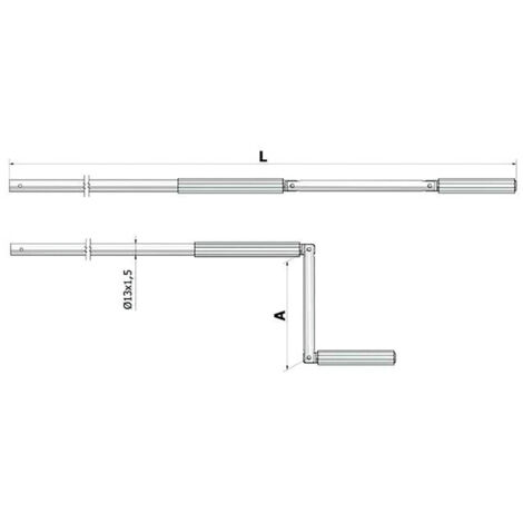 Tringle pour volet roulant alu blanc diamètre 13x1,5mm longueur 1400mm – CHERUBINI 7457140N2607C (1/2)