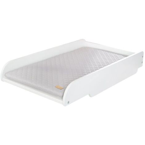 Plan a langer + matelas 'Roba Style' - ROBA - a poser sur lit bébé - Blanc / Matelas gris