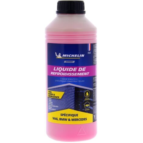 Liquide de refroidissement- MICHELIN - Rose - Adapté aux normes VAG BMW MERCEDES - 1L