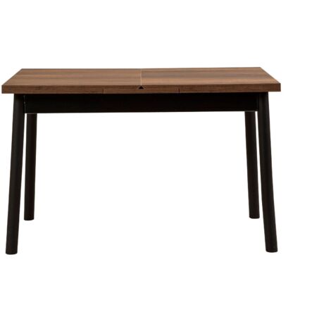 Table à manger extensible Avre Bois foncé et Noir (1/5)