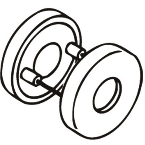 Rosaces rondes HEWI Paire Ø52 mm Gris mat pour cylindre profilé (1/3)