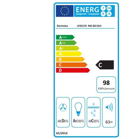 ELECTROLUX Groupe filtrant 70 cm inox 600 m3/h LFG517X