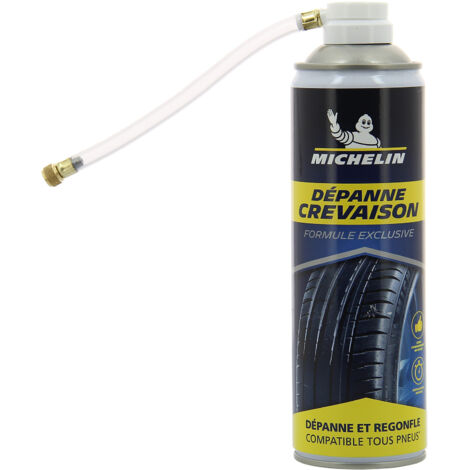 Spray MICHELIN 9472 Dépanne crevaison 500 ml colmatage et regonflage sans démontage jusqu’à 6 mm (1/4)