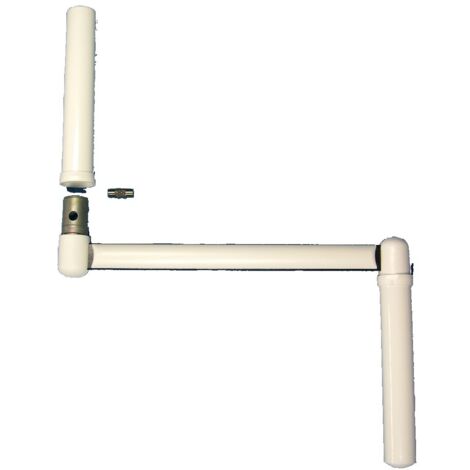 Manivelle pliante pour volet roulant SELECT HARDWARE modèle 575913 12 mm blanche