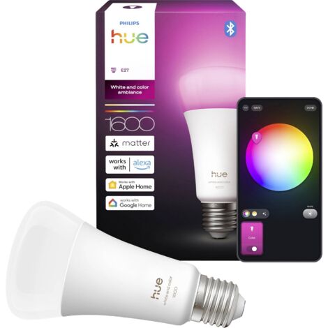 Ampoule connectée Philips Hue White & Color Ambiance A67 E27 1600 lm (1/5)