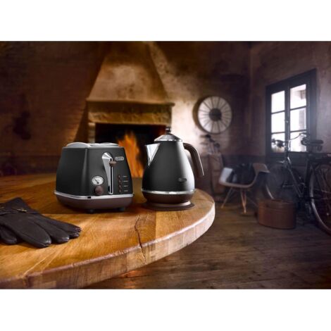 DeLonghi CTOV 2103.BK Icona Vintage Toaster schwarz