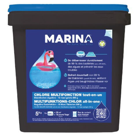 Chlore Multifonction 25 Galets 200g Tp2 5kg - Marina