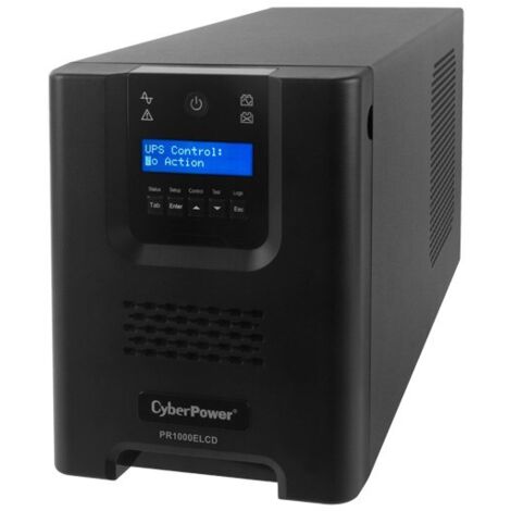Onduleur CyberPower PR1000ELCD 1 kVA (900 W) Line-Interactive Tour Noir (1/4)