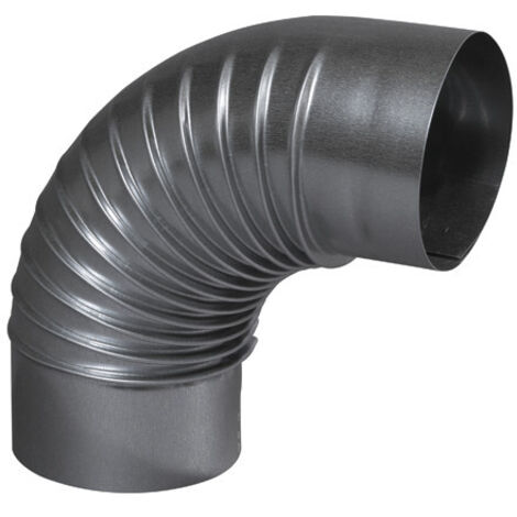 Coude plissé à 90° aluminié 180 mm TEN 372180