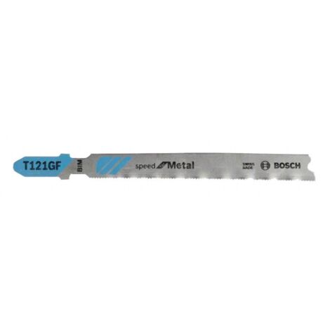 Lame scie sauteuse Bosch T 121 GF Speed for Metal T-shank 92 mm Pack de 5 (1/2)