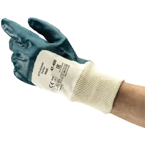 Gant de manutention ActivArmr® Hylite™ enduit nitrile 47 400 blanc bleu T7 ANSELL 181687 (1/3)