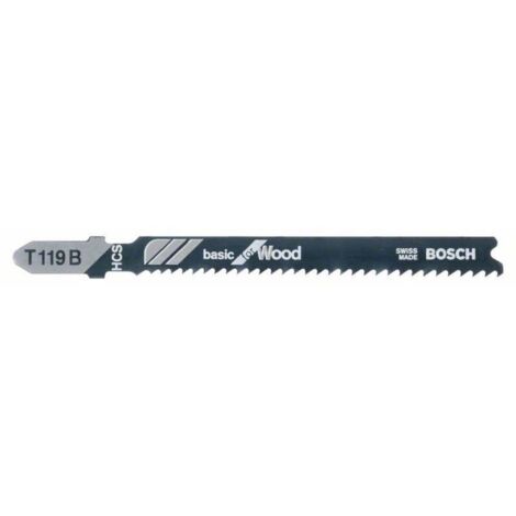 Lame de scie sauteuse T 119 B Basic for Wood - BOSCH - 2608630878