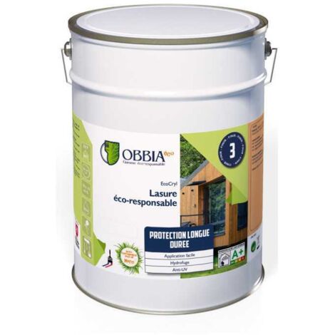 Lasure bois extérieure OBBIA EcoCryl 2,5L Chêne semi-transparent