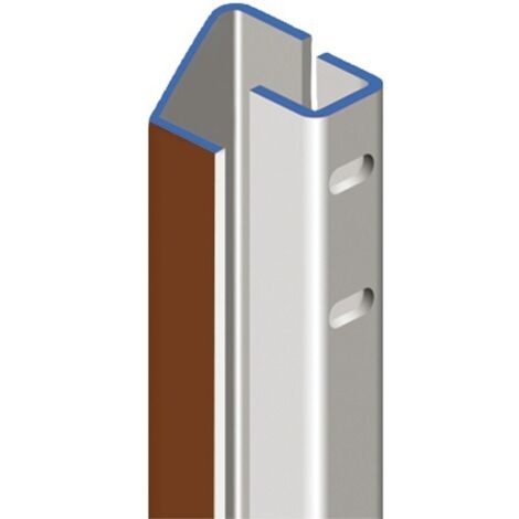 Profil anti-pince en U NOTRE SELECTION 2500 x 2200 mm Marron Métal