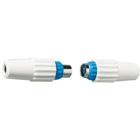 Fiche TV coaxiale femelle LEBENAOID 9,52 mm CEE modèle 032518 bleu (1/2)
