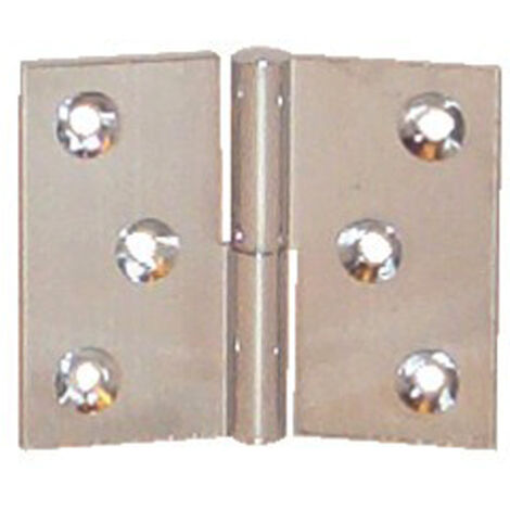 Paumelle laiton chromé NOTRE SELECTION PO3240S03 30x40 mm gauche nœud 6 mm
