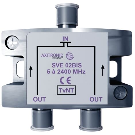 Répartiteur 3 voies CAE SVE03BIS Terrestre & Satellite 5–2400 MHz F-Type Power-Pass (1/3)