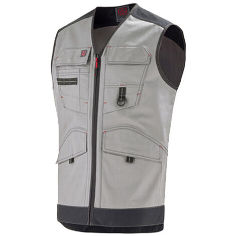 Gilet de travail sans manches Lafont TROWEL Gris/Noir Sergé 250 g/m² XL (1/3)