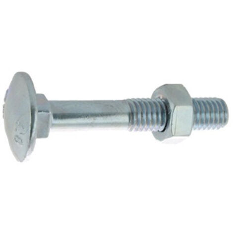 Boulon bois ULTIMA VISSER FIXER COLLER 6x65 mm Zingué blanc Classe 4.8 Boîte 200