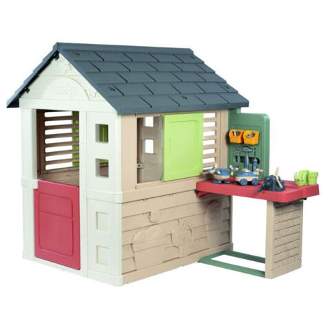 Maisonnette SMOBY Life Nature avec atelier et 39 accessoires - Dès 2 ans