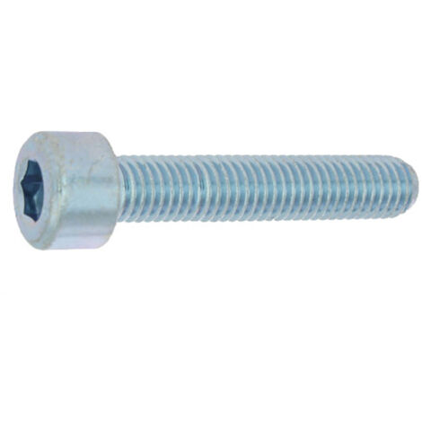 Vis à métaux tête cylindrique hexagonale creuse acier zinguée blanc classe 8.8 DIN 912 6X12 boîte de 200 - CHC6X12ZING