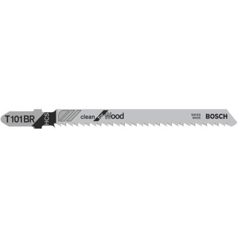 Bosch 3x lame de scie sauteuse T 101 BR Clean for Wood - 2608633779