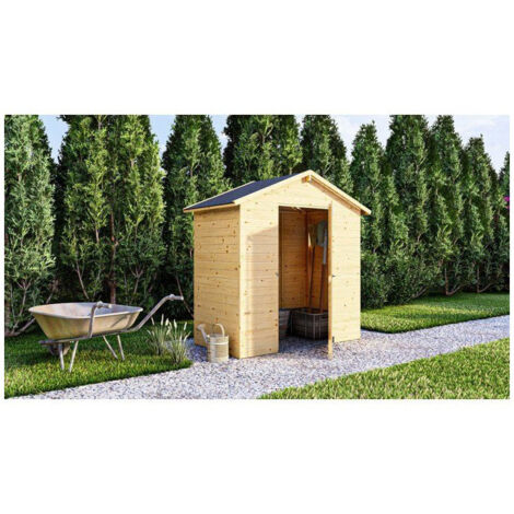 Abri de jardin Pin brut AUCUNE ARB29848 1,86 m² Panneaux 14 mm