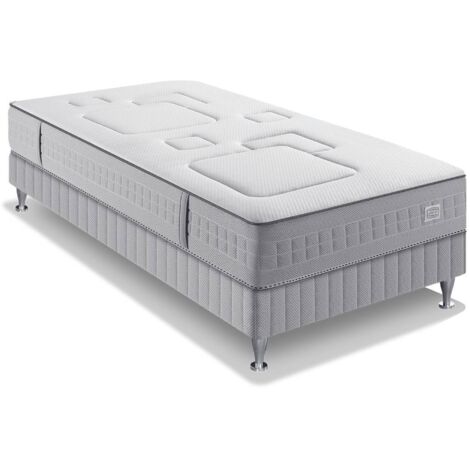 Ens EQUILIBRE 90x190 matelas H25 ressort ensachés, ferme, sommier (1/4)