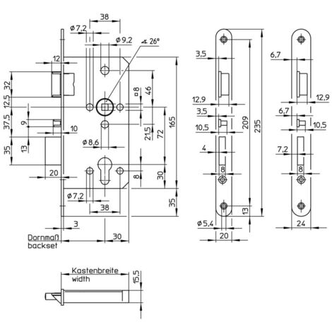 Serrure antipanique WILKA 5495R 55 mm PZ gauche - Verrouillage automatique