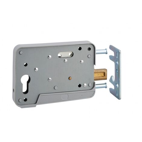 Thirard – Boitier de serrure en applique double entrée pour portillon – Acier – Dimensions 150x108mm – Axe 130mm – Réversible – Gâche plate incluse (1/2)