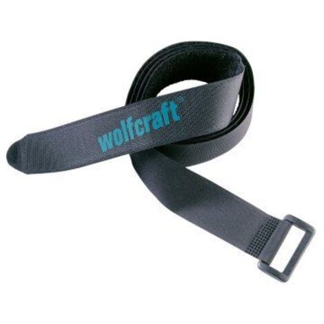 Wolfcraft – Sangles velcro auto-agrippantes noires 600x20 mm – Fixation rapide pour objets lourds – Usage professionnel – Pack de 2 (1/5)