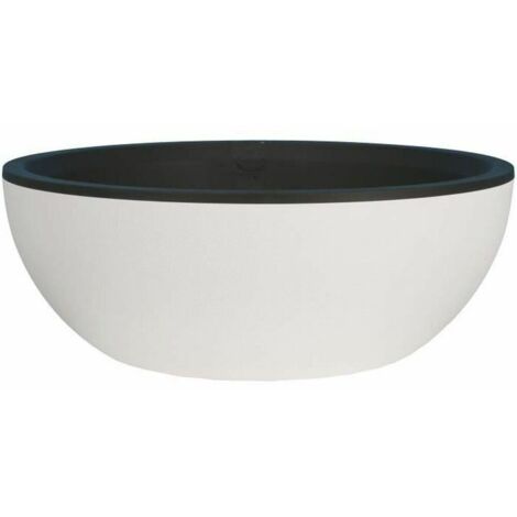 RIVIERA - Coupe pot de fleurs - granit D40 - blanc (1/3)