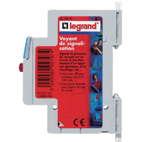 Legrand – Voyant de signalisation LED rouge 1 module – Tension 230V AC – Indice de protection IP40 – Pour circuits électriques