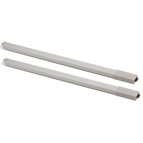 Emuca – Tringle de rehausse 350 mm – Tringle carrée pour aménagement intérieur – Optimise l'espace et l'esthétique des pièces (1/2)