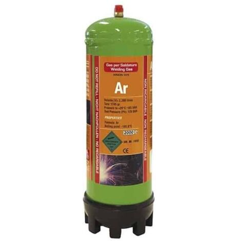 GYS – Bouteille de gaz jetable argon 100% – Pour soudeurs amateurs – Non rechargeable – 1 cartouche avec socle inclus