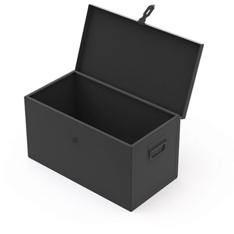 Coffre de chantier en tôle rouge 670 x 350 x 350 mm – Capacité 80L – Charge utile 50 kg – Poignées indésoudables et fermeture cadenassable – Sori