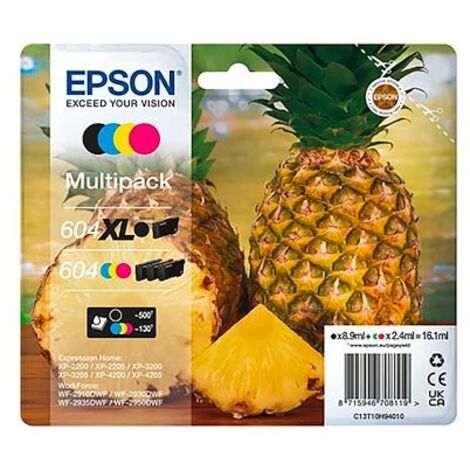 Epson 604XL Pack 3 cartouches couleurs pour imprimante jet d'encre