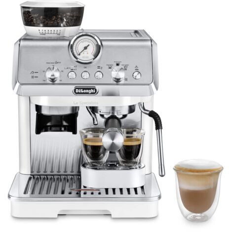 Delonghi – Cafetière expresso automatique 1550W – 2 tasses – Moulin intégré pour grains frais – Système MyLatte pour micro-mousse