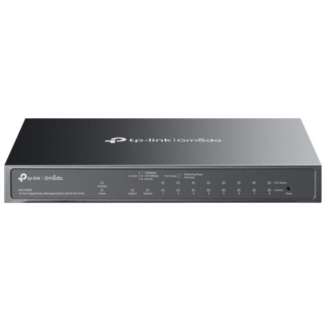 TP-Link Omada ES210GMP commutateur réseau Géré Gigabit Ethernet (10/100/1000) Connexion Ethernet, supportant l'alimentation via ce port (PoE) Noir (1/5)