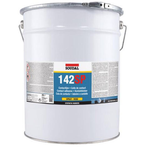 Colle de contact pistolable Soudal 142 SP 20 L Rose