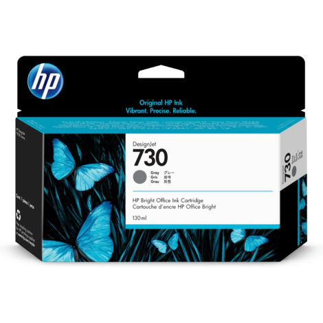 HP 730 130-ml Gray DesignJet Ink Cartridge cartouche d'encre 1 pièce(s) Original Rendement standard (1/5)