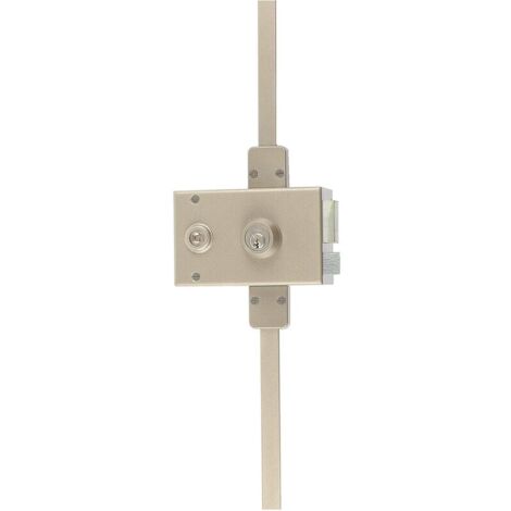 JPM – Serrure multipoint en applique 3 points – Cylindre rond – Acier bronzé – Axe 55mm – Carré 6mm – Pour portes jusqu'à 70mm d'épaisseur
