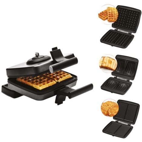 Gaufrier croque monsieur 1200W – 2 gaufres – Plaques anti-adhésives – Thermostat réglable – Aluminium et plastique – Frifri (1/10)