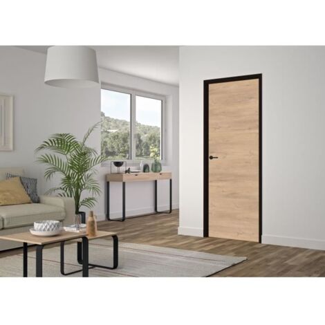 Optimum – Bloc porte réversible H 204 x L 73 x P 4 cm – Serrure magnétique réglable – Vissage invisible pour finition propre