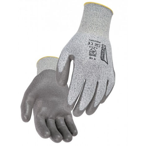 Gants anti-coupure Singer PHD315PU T8 - Taille 8, enduction PU granulée gris (1/2)