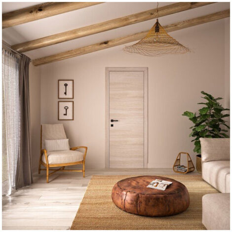 Bloc-porte intérieur OPTIMUM chêne blond H 204 cm réversible réglable (1/4)