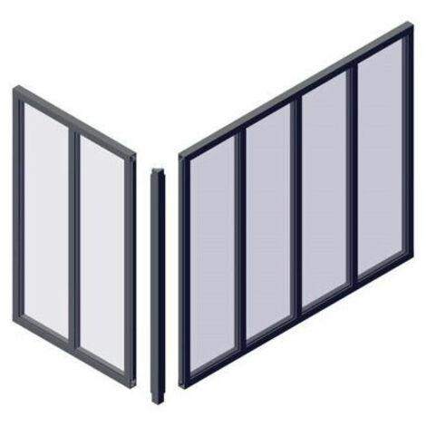 Poteau d'angle - OPTIMUM - H50 x L30 cm - Noir