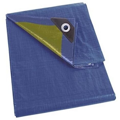 Bâche - Bleu/Kaki - Résistant - 5 x 6 m 110-0506 RI17402