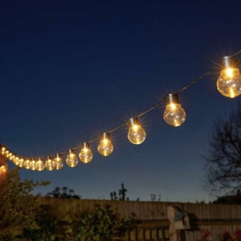 Guirlande solaire Globulb 40 ampoules blanc chaud (1/2)
